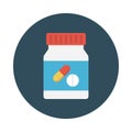 Drugs flat vector icon