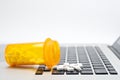 Drugs on keyboard Royalty Free Stock Photo