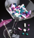 Drugs in a martini glass