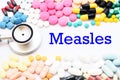 Drugs for measles virus treatment Royalty Free Stock Photo