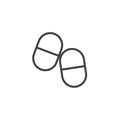 Drugs pills line icon