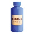 Drugstore cough syrup icon, cartoon style