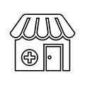 Drugstore, pharmacy line icon. Outline vector