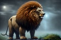 druid lion, antropomorphic Royalty Free Stock Photo