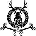 Druid symbol with antlers