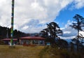 Druk Wangyal Cafe near The 108 memorial chortens or stupas known as Druk Wangyal Chortens at the Dochula pass, Bhutan