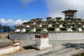 The Druk Wangyal Chortens were built near Thimphu (Bhutan). Royalty Free Stock Photo