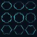 Set of futuristic frames for the hud interface.