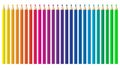 Colored pencils, crayons set, back to school. Color spectrum vector pencils and crayons isolated on white background. Very high qu Royalty Free Stock Photo