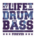 Drum & Bass Typography Royalty Free Stock Photo