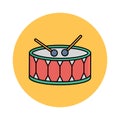 Drum beat Isolated Vector icon that can be easily modified or edited Royalty Free Stock Photo