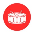 Drum beat Isolated Vector icon that can be easily modified or edited Royalty Free Stock Photo