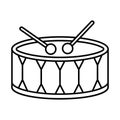 Drum beat Isolated Vector icon that can be easily modified or edited Royalty Free Stock Photo