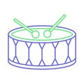 Drum beat Isolated Vector icon that can be easily modified or edited Royalty Free Stock Photo