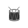 Drum icon flat