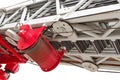 Drum with a cable for lifting stairs on a fire truck Royalty Free Stock Photo