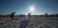 Drum Circle Dancing on Siesta Key, Florida Royalty Free Stock Photo