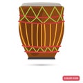 Drum color flat icon for web adn mobile design