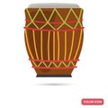 Drum color flat icon for web adn mobile design Royalty Free Stock Photo