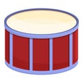 Drum cowbell icon, cartoon style