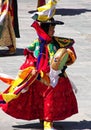 Drum Dancer at Wangdue Tshechu Festival in Bhutan Royalty Free Stock Photo