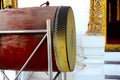 A drum in front of the ordination hall of thai temple