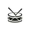 Drum icon. design. Music and toy symbol. web. graphic. AI. app. logo. object. flat. image. sign. eps. art. picture -