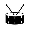 Drum icon, drum sign isolated - vector Royalty Free Stock Photo