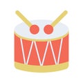 Drum icon vector image. Royalty Free Stock Photo