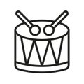 Drum icon vector image. Royalty Free Stock Photo