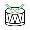 Drum icon vector image. Royalty Free Stock Photo