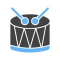 Drum icon vector image. Royalty Free Stock Photo