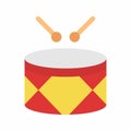 Drum icon vector image. Royalty Free Stock Photo