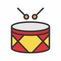 Drum icon vector image. Royalty Free Stock Photo