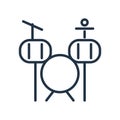 Drum icon vector isolated on white background, Drum sign Royalty Free Stock Photo