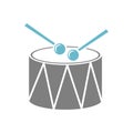 Drum icon on white background for graphic and web design, Modern simple vector sign. Internet concept. Trendy symbol for website