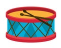 Isolated drum instrument toy vector design