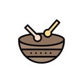 Drum, Instrument, Irish, Parade  Flat Color Icon. Vector icon banner Template Royalty Free Stock Photo