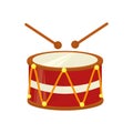 Drum instrument isolated icon