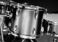 Drum-kit closeup in B&W Royalty Free Stock Photo