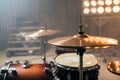 Drum-kit, drum-set, percussion instrument, drumkit Royalty Free Stock Photo