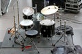 Drum kit view on backstage Royalty Free Stock Photo