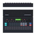 Drum machine is electronic musical instrument Musician vector icon flat isolated illustration.