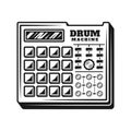 Drum machine music producer equipment vector