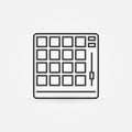 Drum machine vector concept icon in thin line style