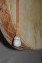 Drum made from sinew and animal hide Royalty Free Stock Photo