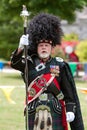Drum Major Leads Pipe And Drums Unit At Spring Festival