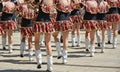 Drum majorettes dancing at a festival