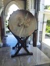 The drum in the mosque courtyard