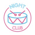 Drum musical with night club lettering